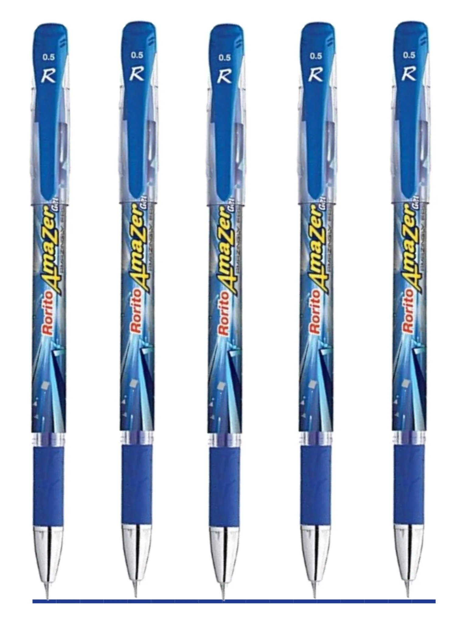 Rorito Amazer Gel Pen | Blue Pack of 5