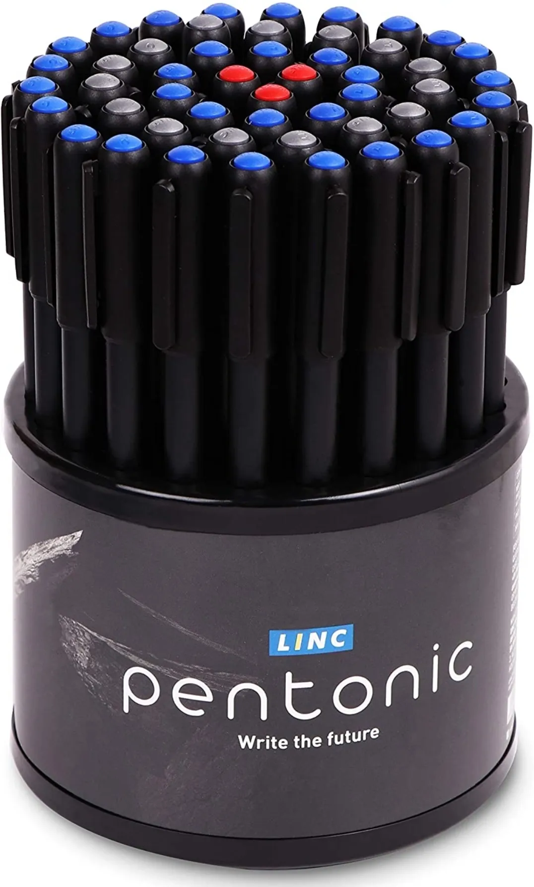 Linc Pentonic Multi Colour 0.7 mm Ball Point Pen Blue, Black and Red Colour Pen Jar of 50 Ball Point pen