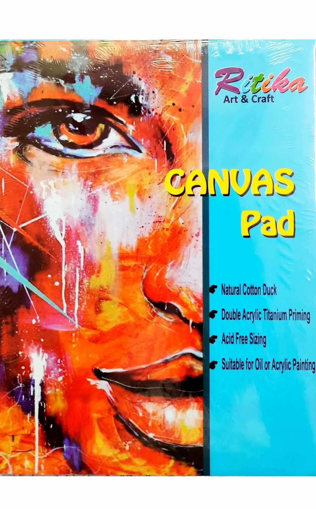 Ritika Art & Craft Canvas Pad 9X12 Inch with 10 Sheets (Pack of 1 Ped)