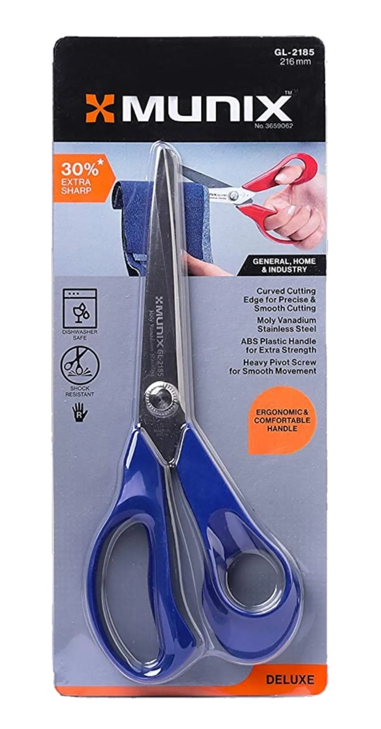 Kangaro Munix Scissors GL-2185  216 mm , ( General, Home & Office ) Pack of 1