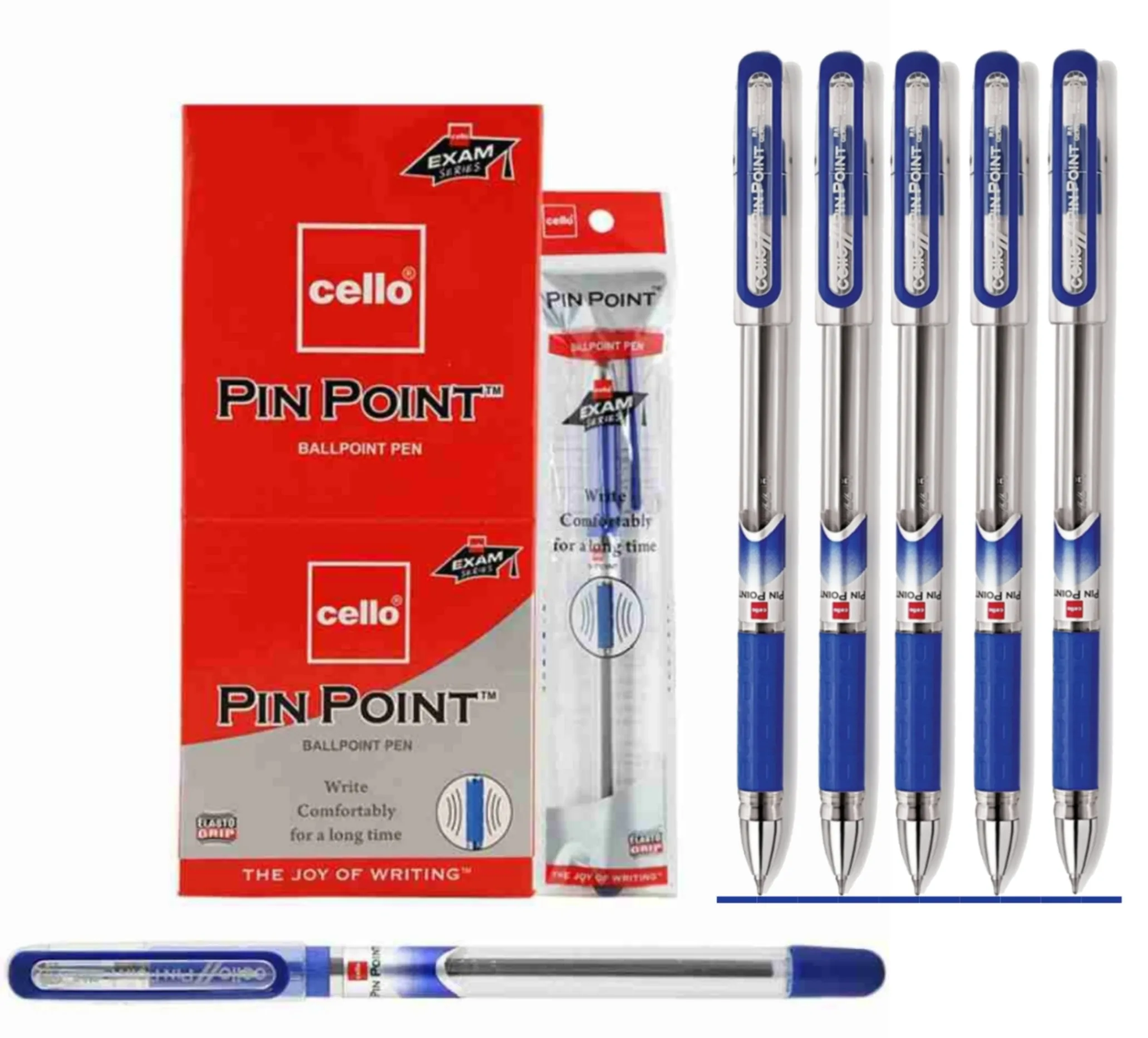 Cello Pinpoint Xs Ball Pen 0.6 mm Blue Pen 5 Pack of 1 Pen