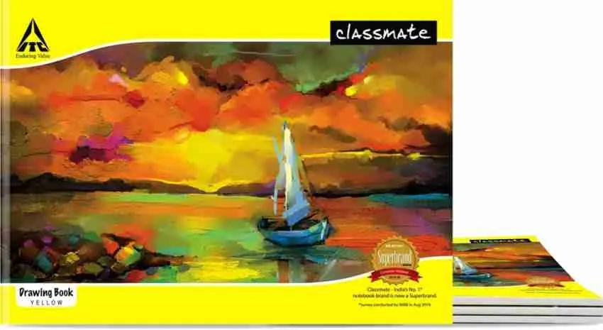 Classmate Drawing Exercise Note Book Unruled 36 Pages 21X29.7 cm Pack of 1