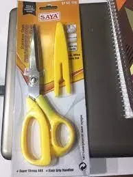 Saya Stainless Steel Multipurpose Safe Scissors SY -SC-138, School, Office & Home Use Size 8"/20.3 cm Scissors With plastic Cover