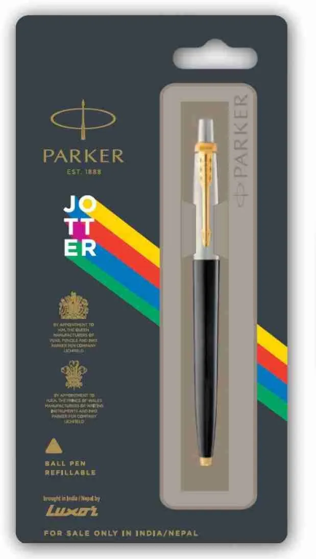 Parker New Jotter Standard Gold Trim Ball Pen  Pack of 1