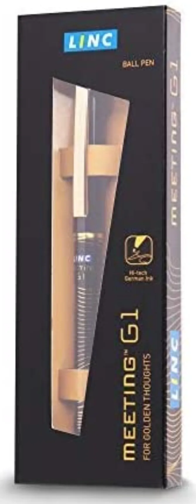 Linc Meeting G1 Ball Pen (0.7 mm, Black Body, Blue Ink (Pack of 1)
