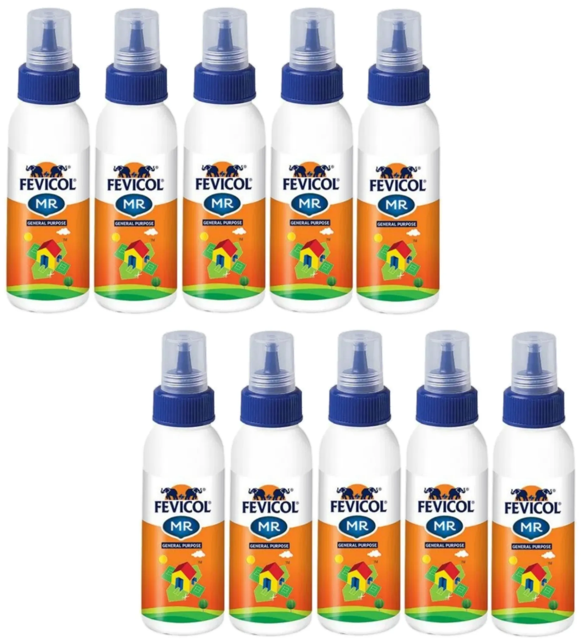 FEVICOL MR SQUEEZE BOTTLE, 45 gm,  PACK OF 10