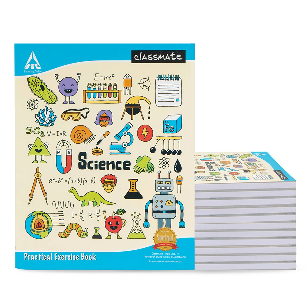 Classmate Practical Notebook Single Line/ Blank Hard Cover 108 Pages 26.5X21.5 cm Pack of 1