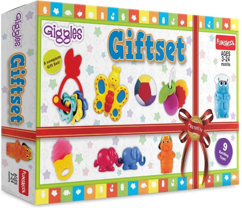 Funskool Giggles Gift Set Premium 9 Toys Set Multi Colour