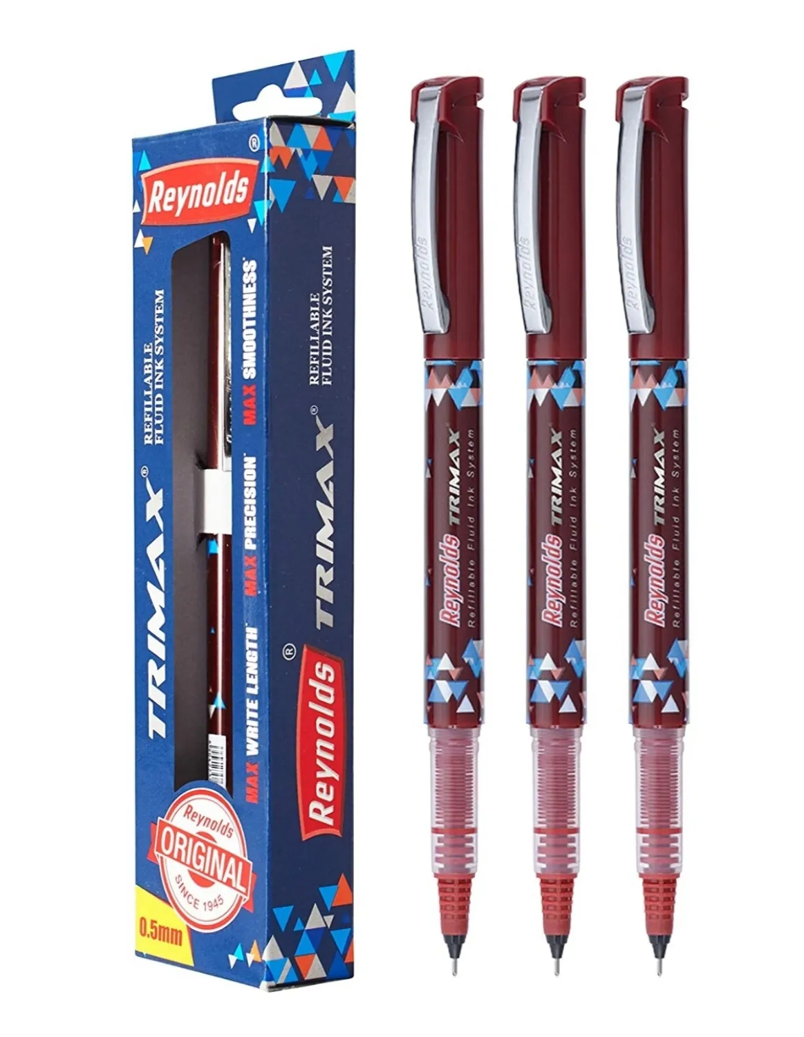 REYNOLDS TRIMAX PEN (RED INK) - PACK OF 3