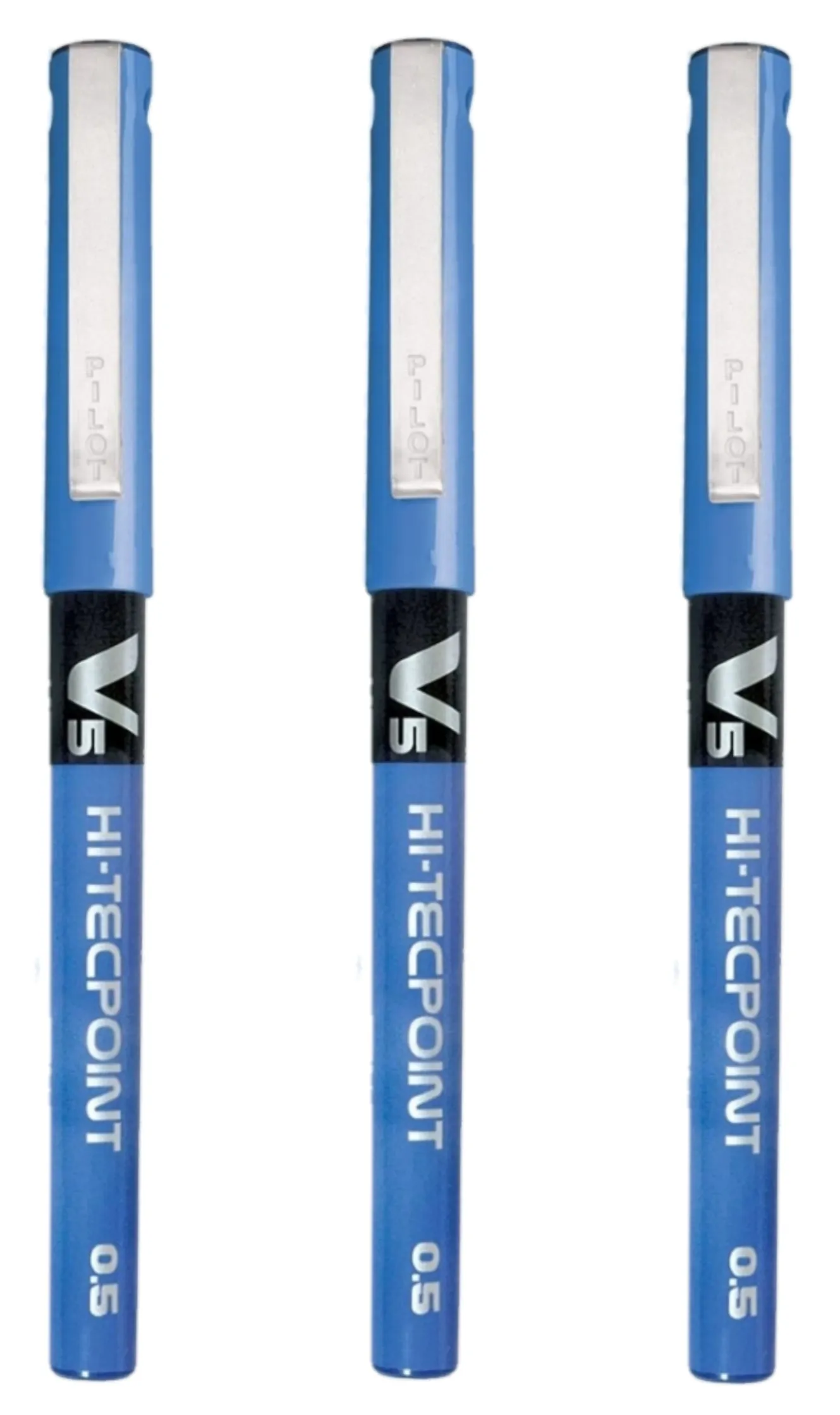 PILOT HI-TECPOINT V5 PEN, BLUE ,PACK OF 3
