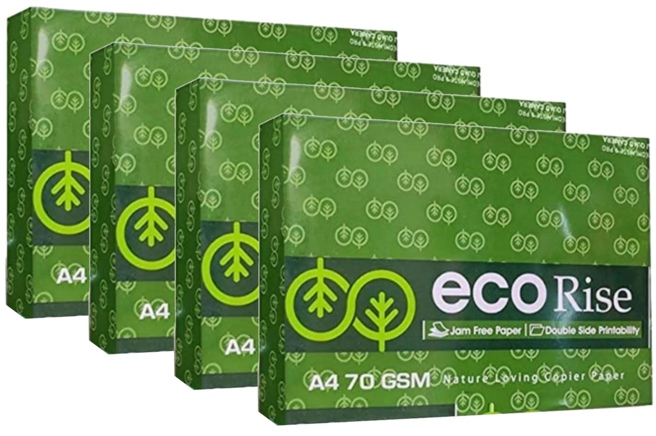 Eco Rise Printing Copy A4 Size JK Paper Eco Tree Friendly 70 GSM 500 Sheet Pack of  4