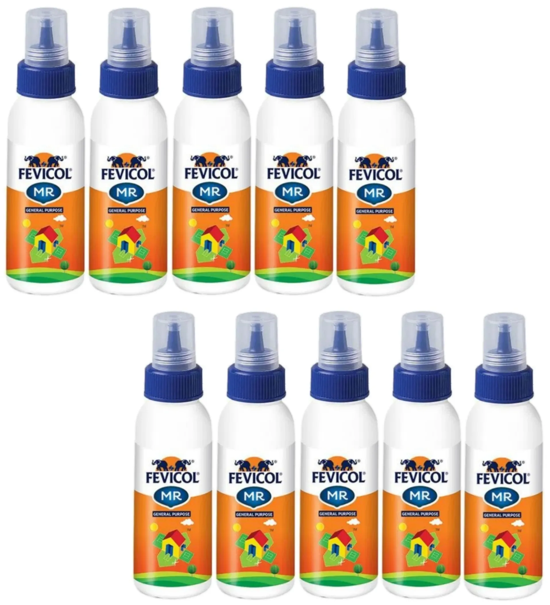 PIDILITE FEVICOL MR WHITE ADHESIVE FOR ART & CRAFT, 22.5 G PACK OF 10