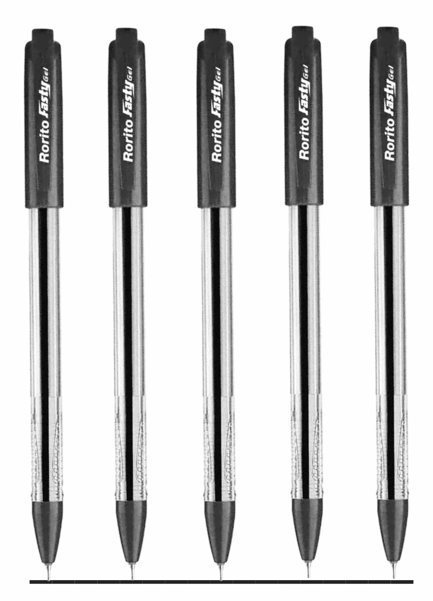 RORITO FASTY GEL PEN | SET OF 5 (BLACK)