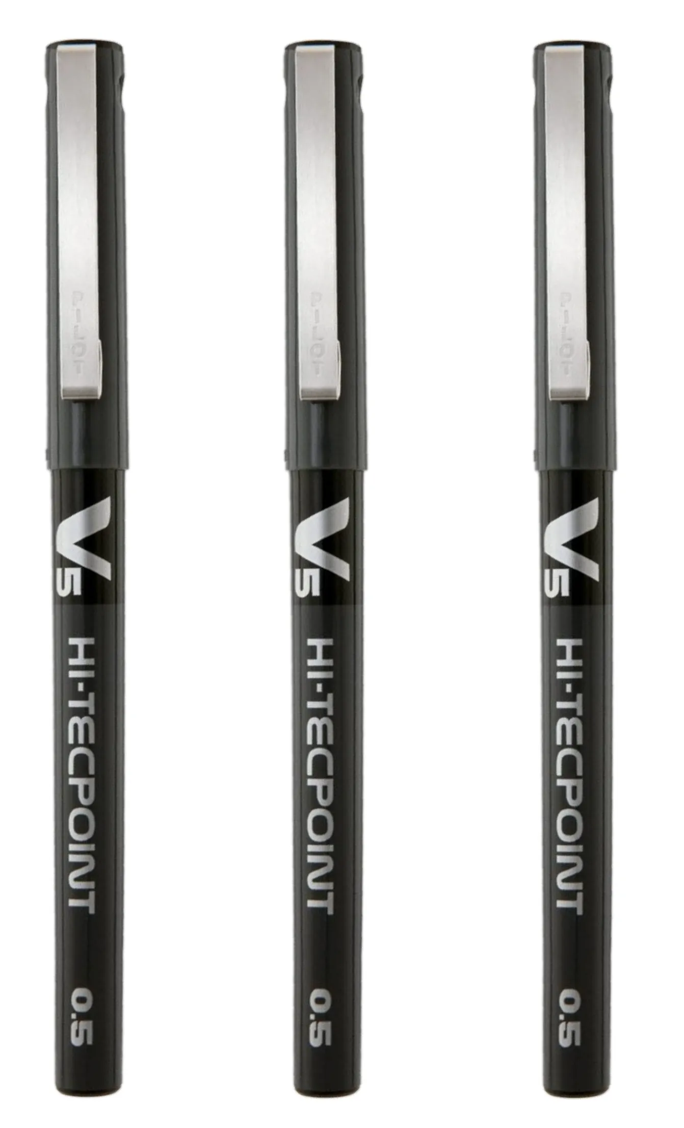 PILOT HI-TECPOINT V5 PEN, BLACK ,PACK OF 3