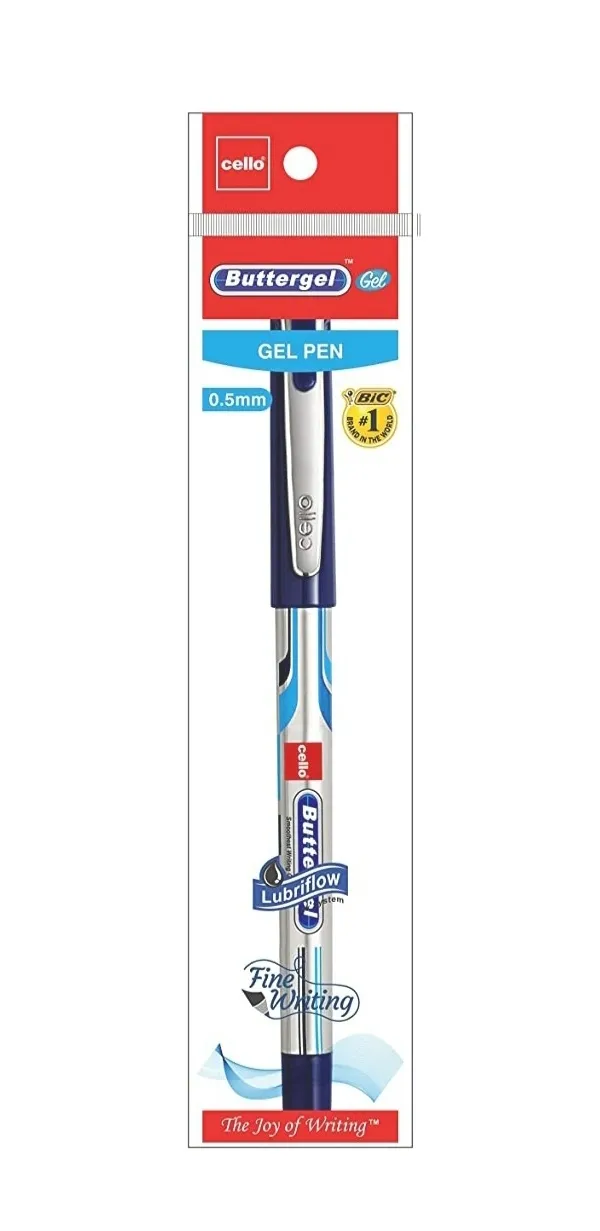 Cello ButterGel Gel Pen 0.5 mm Blue Pen Pack of 1