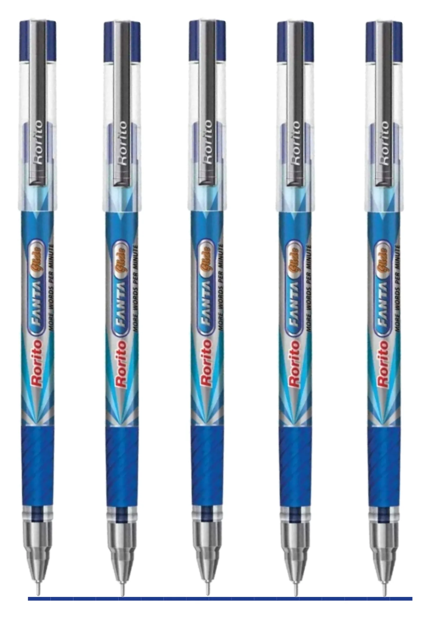 Rorito Fanta Glide Pen (Blue) - Pack of 5