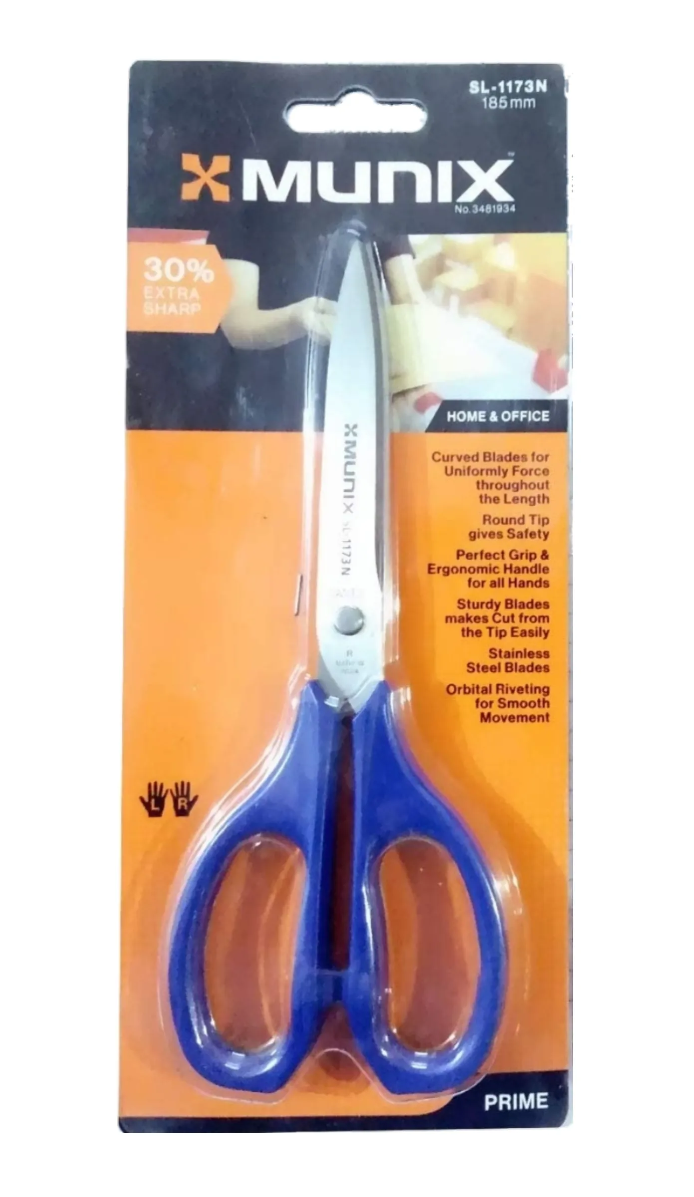 Kangaro Munix Scissors SL-1173N 185 mm (Home & Office) Pack of 1