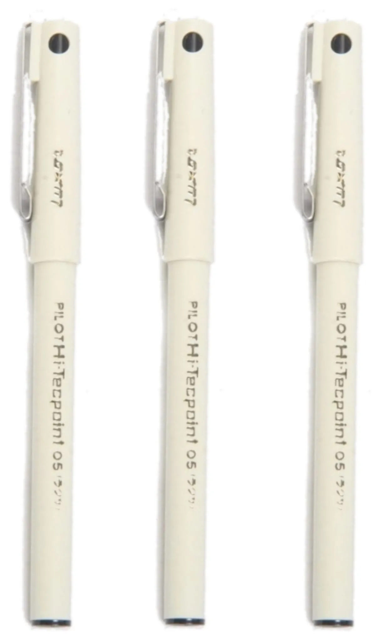 PILOT HI-TECHPOINT 05 SUPER VALUE BLACK PEN, 0.3 mm PACK OF 3