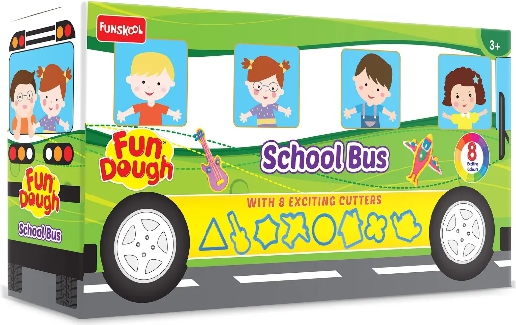 Funskool Fundough School Bus Multi Colour