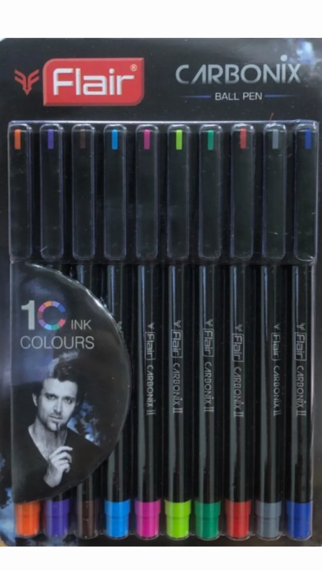 Flair Carbonix Assorted Ball Pen 1 Set of 10 Colour Ball Pen