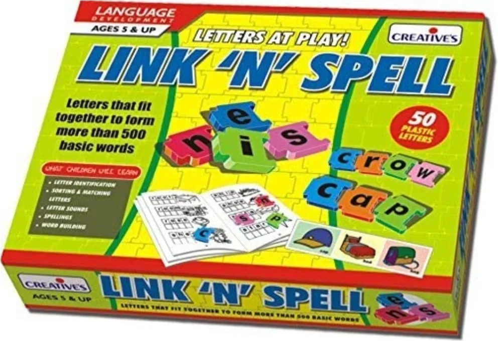 Creatives Link N Spell Puzzle Multi Colour 50 Plastic Letters