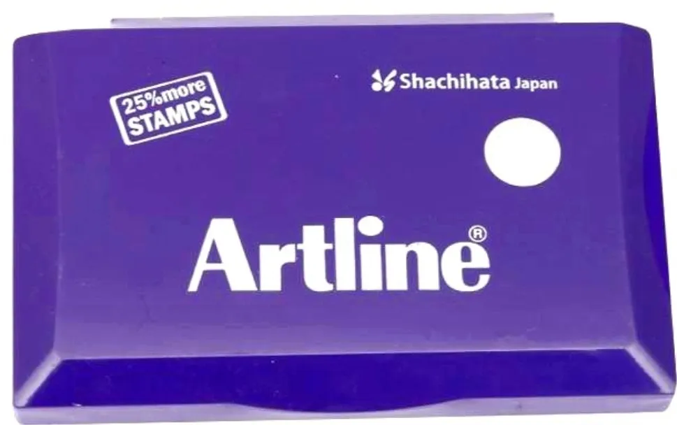 Artline Stamp Pad Small Size 101X61 MM Violet Ink  Pack of 1 Stamp Pad