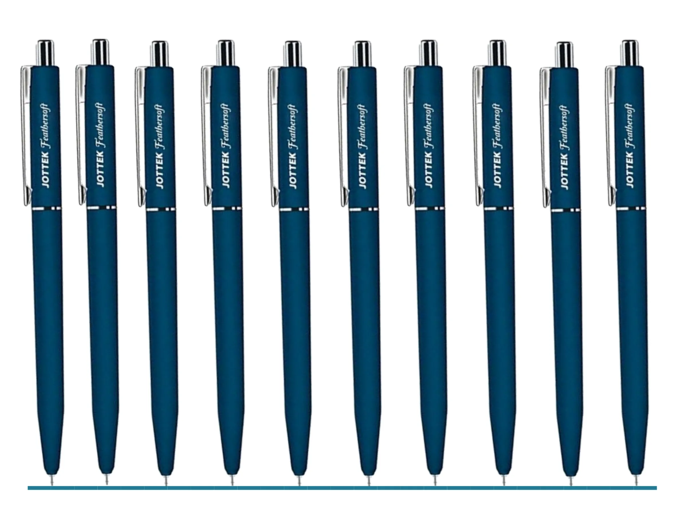 Rorito Jottek Feathersoft Retractable Blue Ball Pen | Set of 10