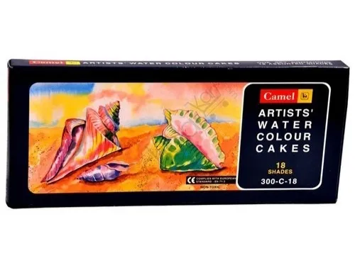 Camel , Camlin Artist Water Colour Cakes - 18 Shades  (Multicolor) Pack of 1 Box