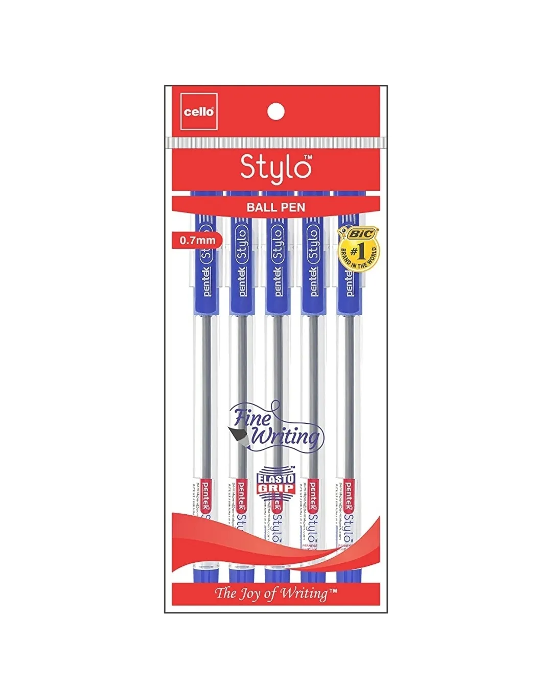 Cello Stylo Ball Point Pen 0.7 mm Black Pen 5 Pack of 5 Pen 25 Pen