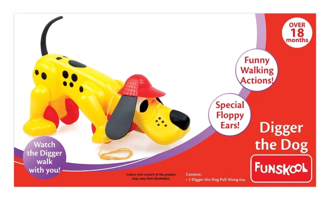 Funskool Giggles Digger The  Dog Multi Colour