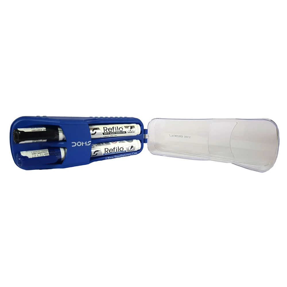 Doms Magnetic White Board Duster With 2 White Board Marker