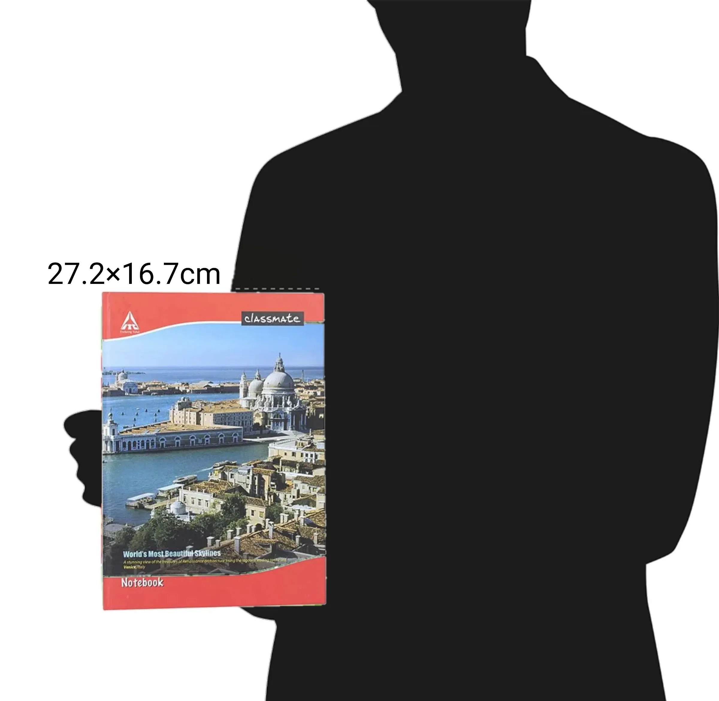 Classmate Unruled Notebook, 172 Pages, 27.2 X 16.7 cm, Pack of 1