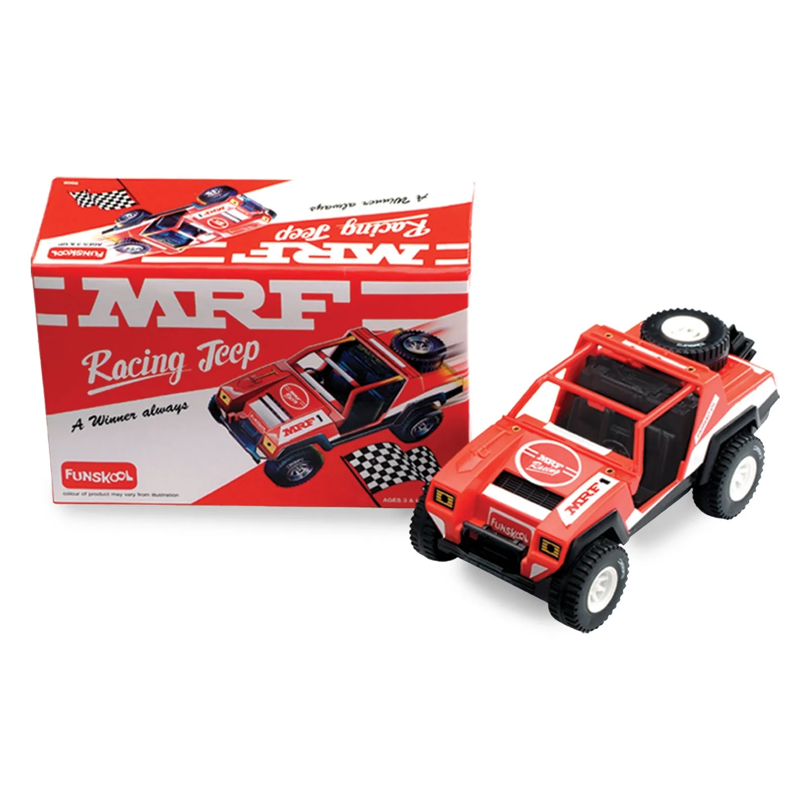 Funskool MRF Racing Jeep Red Colour Ready to Race