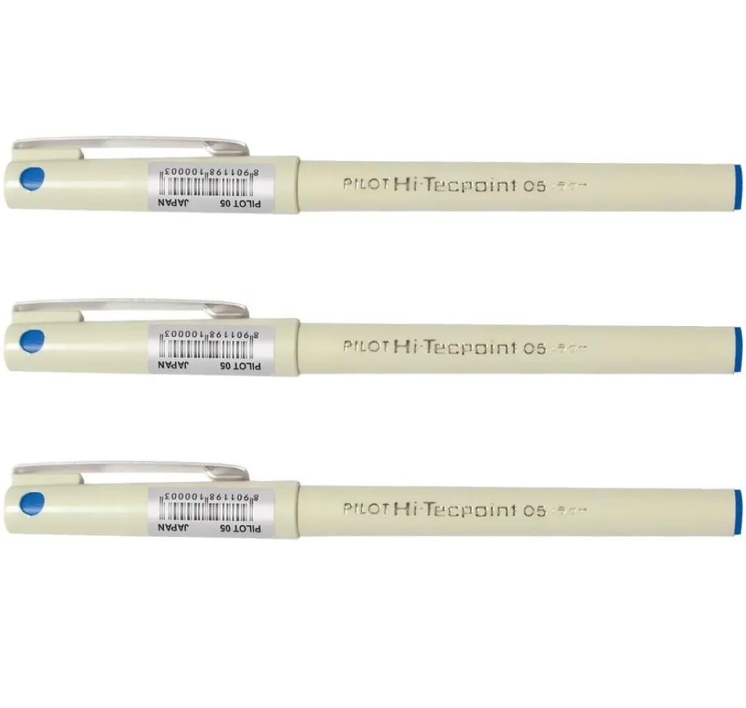 PILOT HI-TECHPOINT 05 SUPER VALUE BLUE PEN, 0.3 mm PACK OF 3