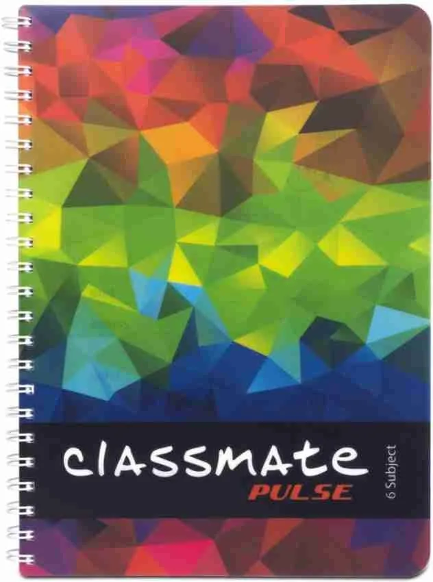 Classmate Pulse Notebook Soft Cover 6 Subject Spiral Binding Notebook Single Line 29.7 X 21 cm 300 Pages Pack of 1