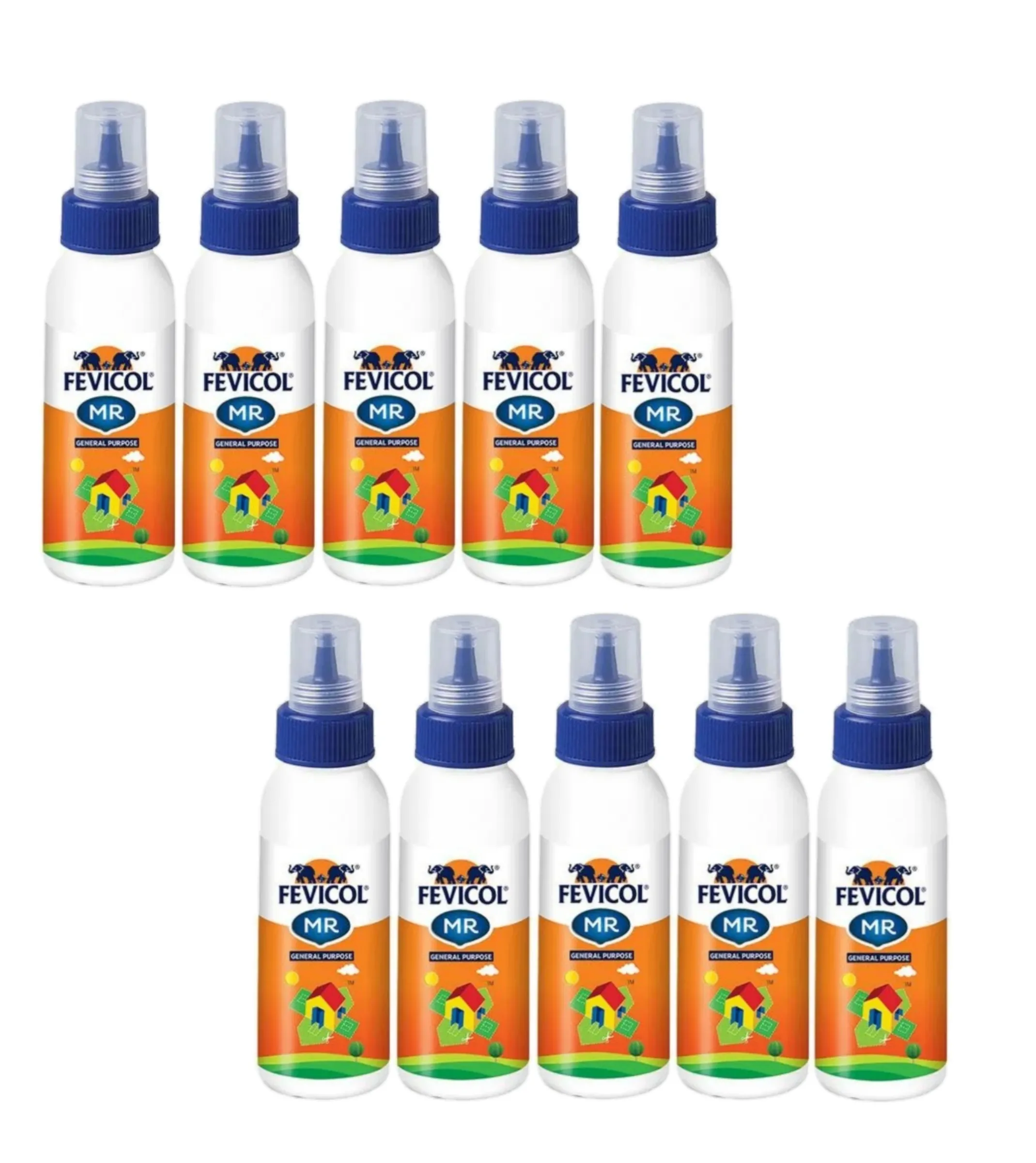 FEVICOL MR SQUEEZE BOTTLE, 45 gm,  PACK OF 10