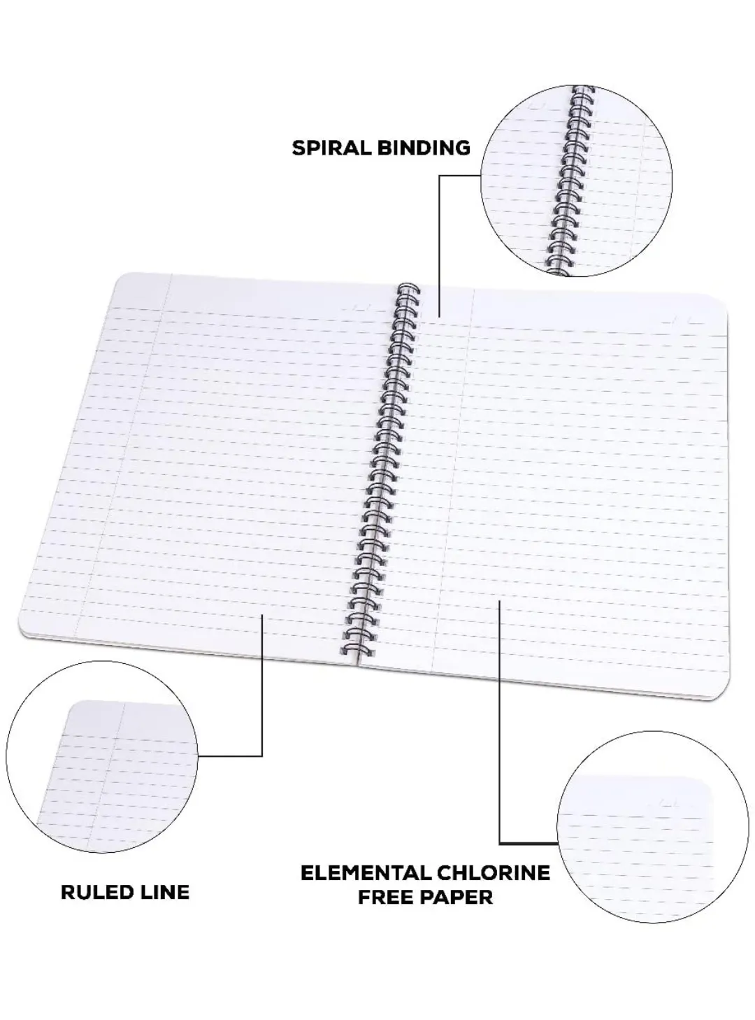 Classmate Pulse Spiral Notebook 240 mm X 180 mm Soft Cover Single Line 180 Pages Pack of 1