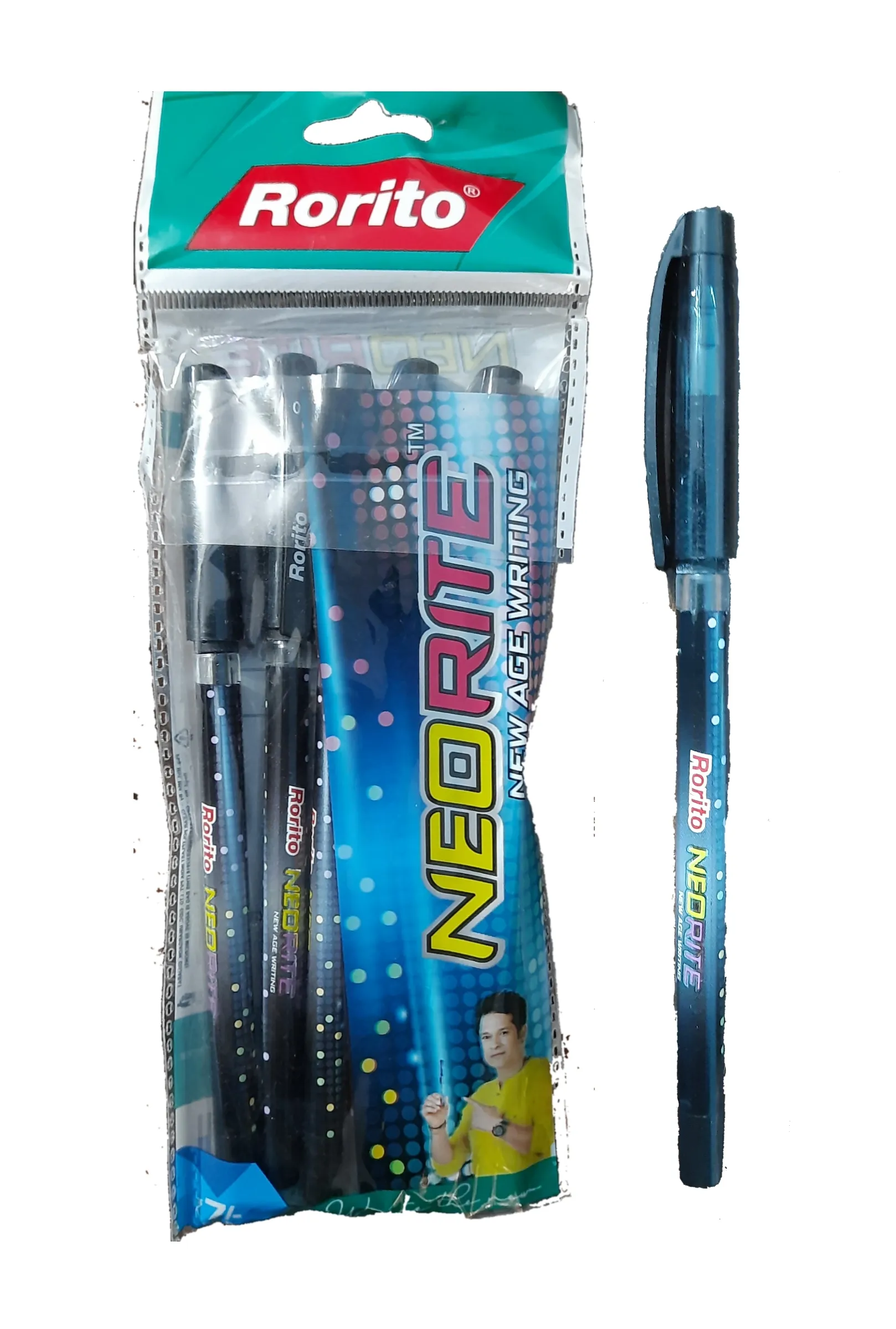 RORITO NEORITE BALL PEN BLACK (PACK OF 5)
