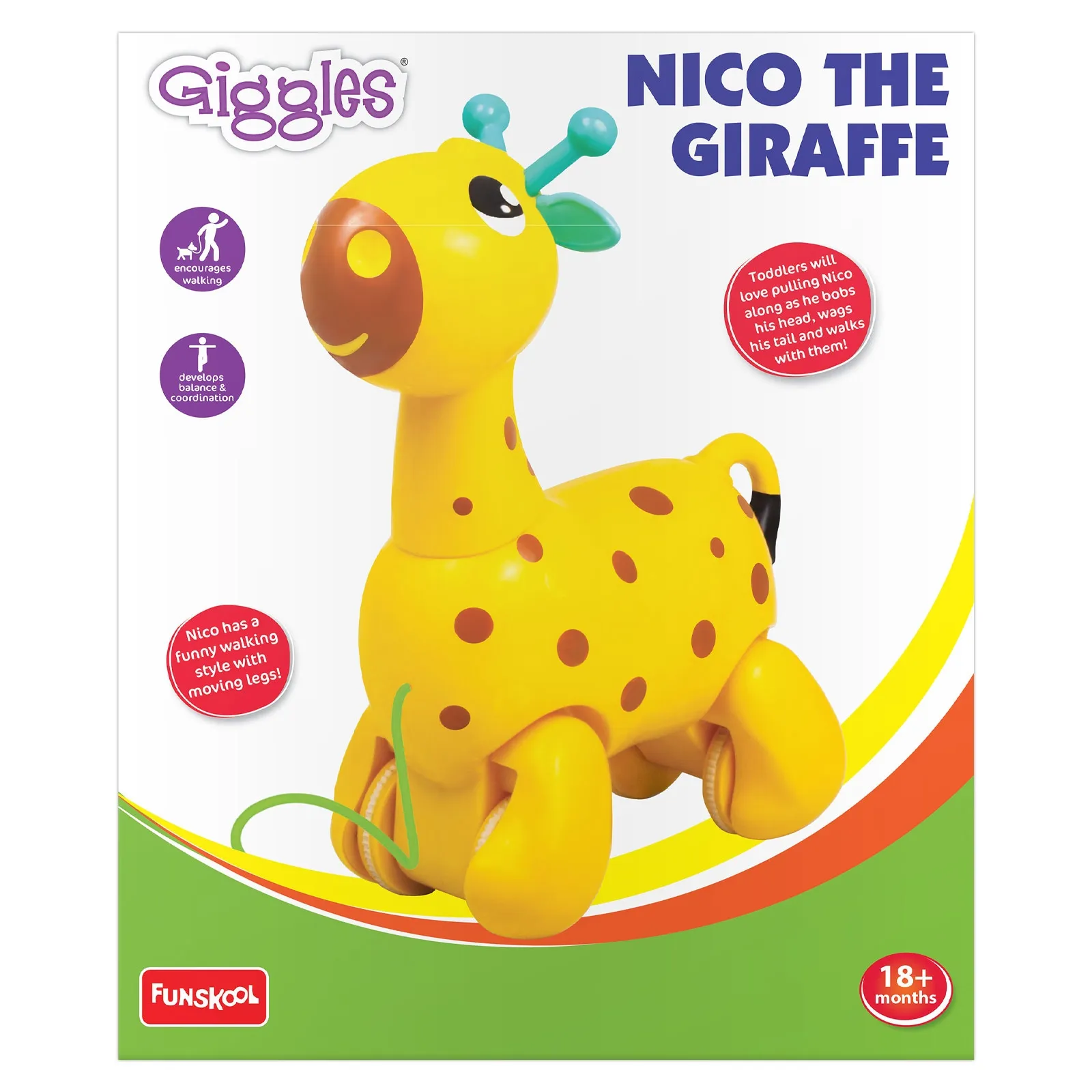 Funskool Giggles Nico the Giraffe Yellow