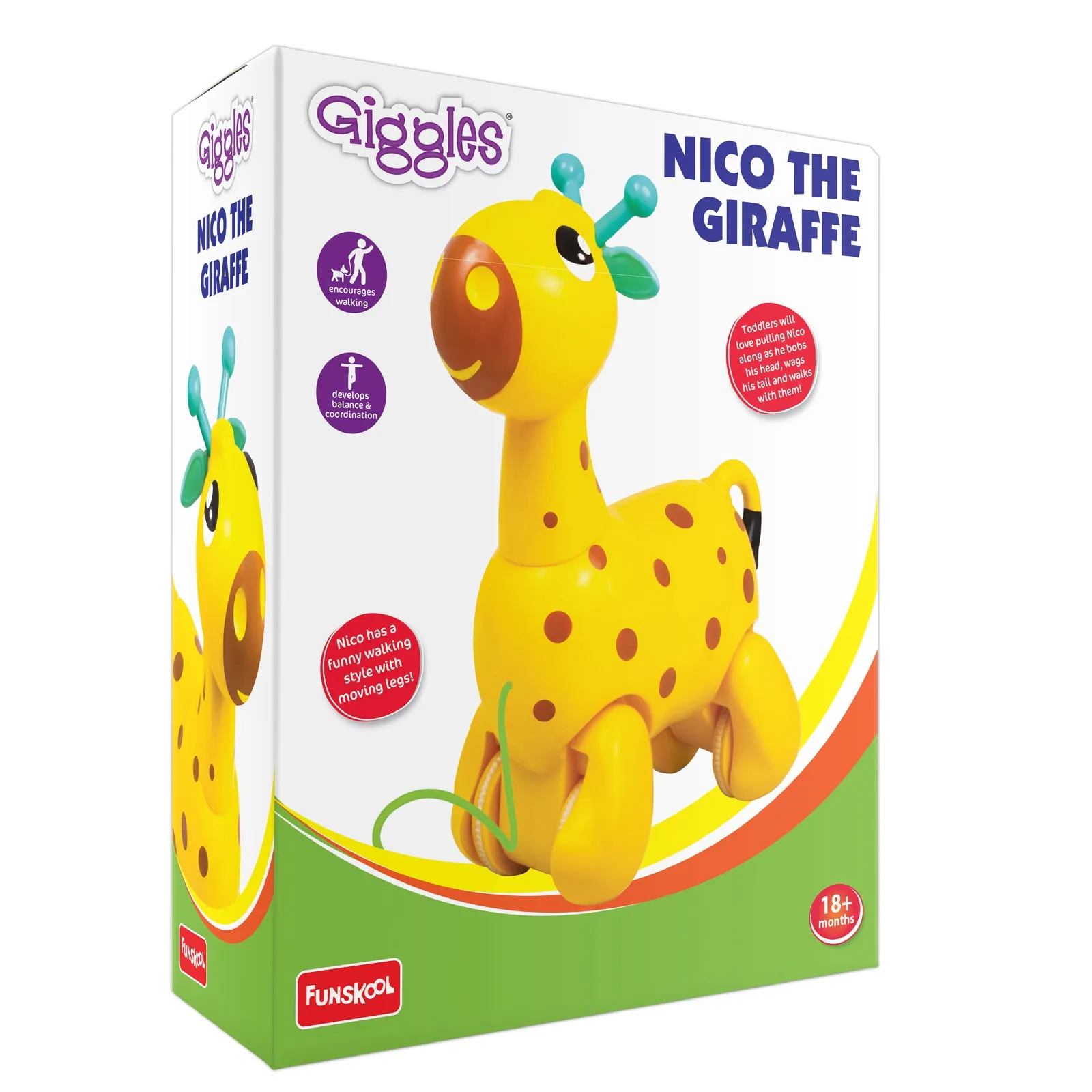 Funskool Giggles Nico the Giraffe Yellow