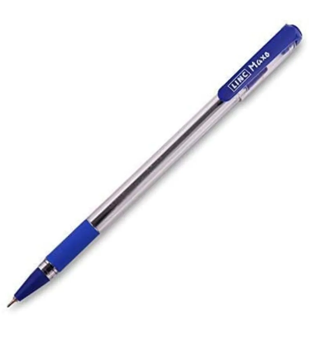Linc Maxo Fine Ball Pen (0.7 mm, Transparent Body, Blue Ink (Pack of 5)