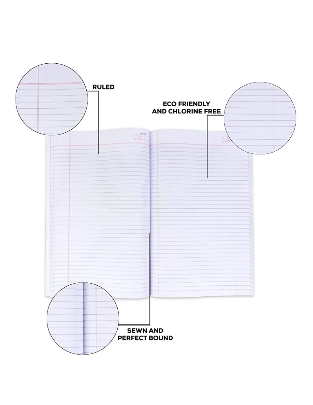 Classmate Long Notebook Single Line 256 Pages 27.2X16.7 Cm Soft Cover Pack of 1
