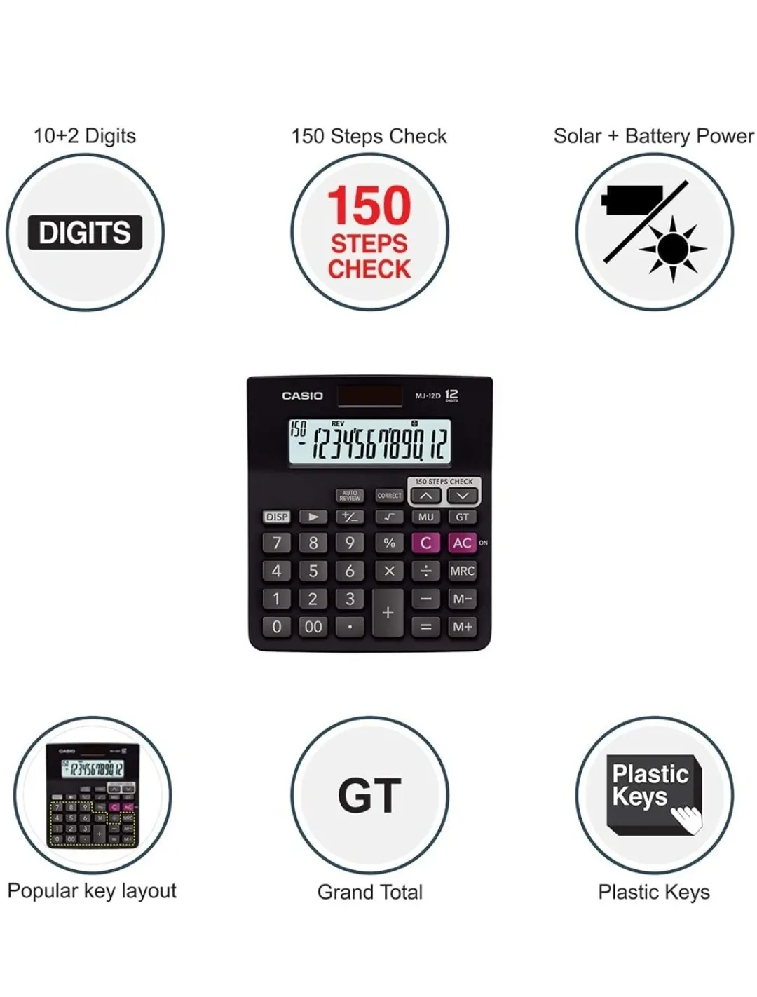 Casio MJ-12D Desktop Calculator