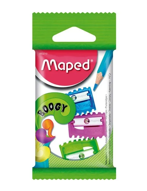 Maped Boogy 1 Hole Pencil Sharpener Pack of 6