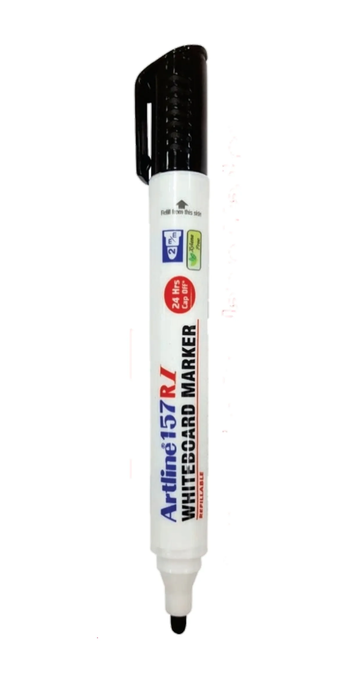 Artline White Board Marker 157 RI Refillable Black Colour Pack of 5 Marker