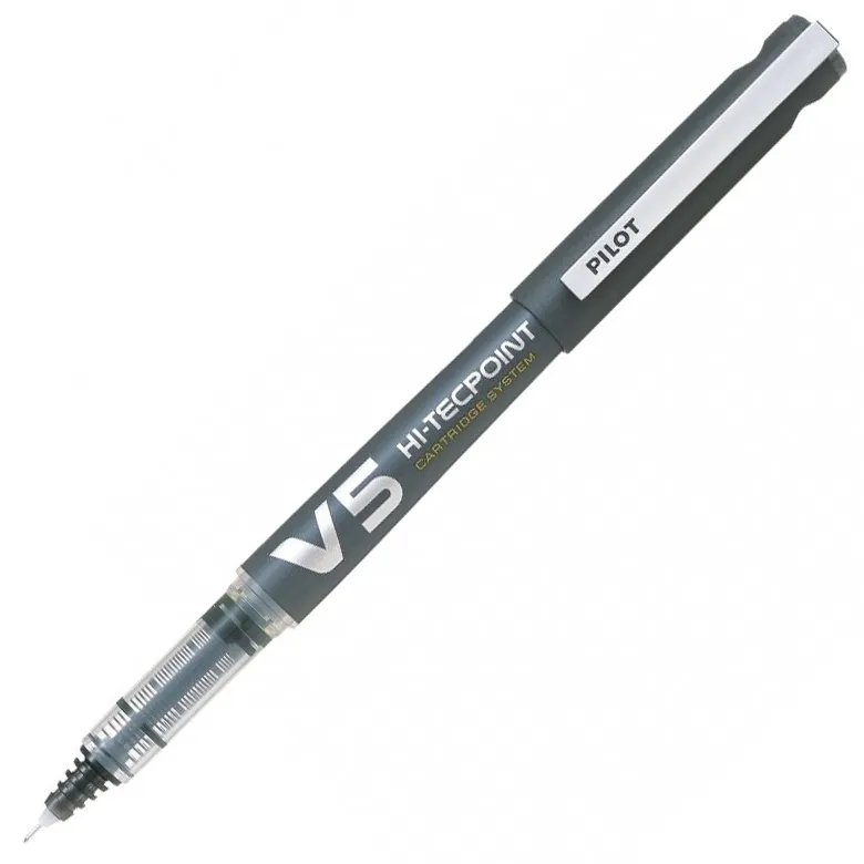 PILOT HI-TECPOINT V5 PEN, BLACK ,PACK OF 3