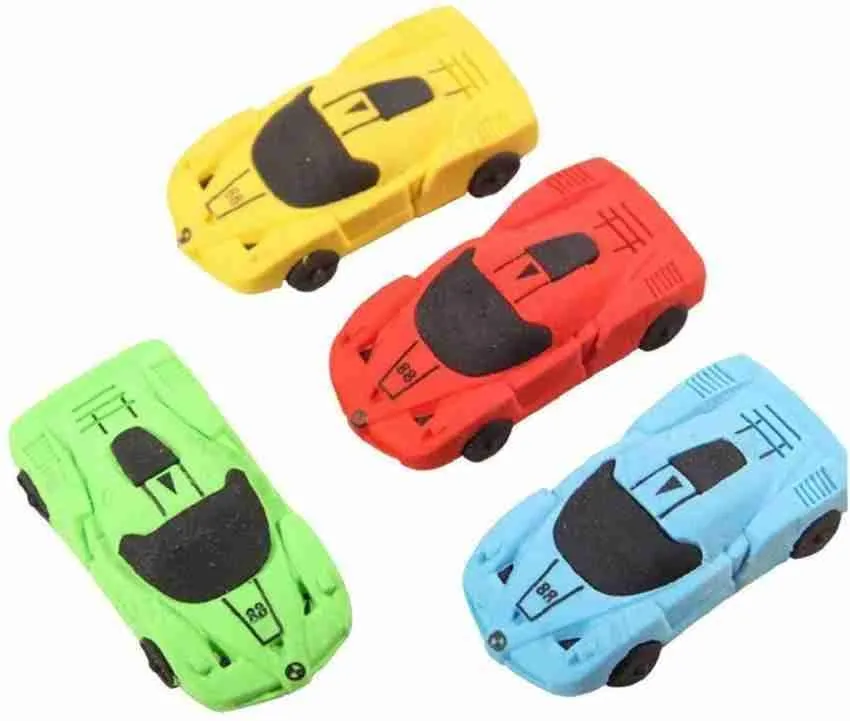 Doms Eraser Sports Car Coloured Sented Eraser Pack of 12 Eraser