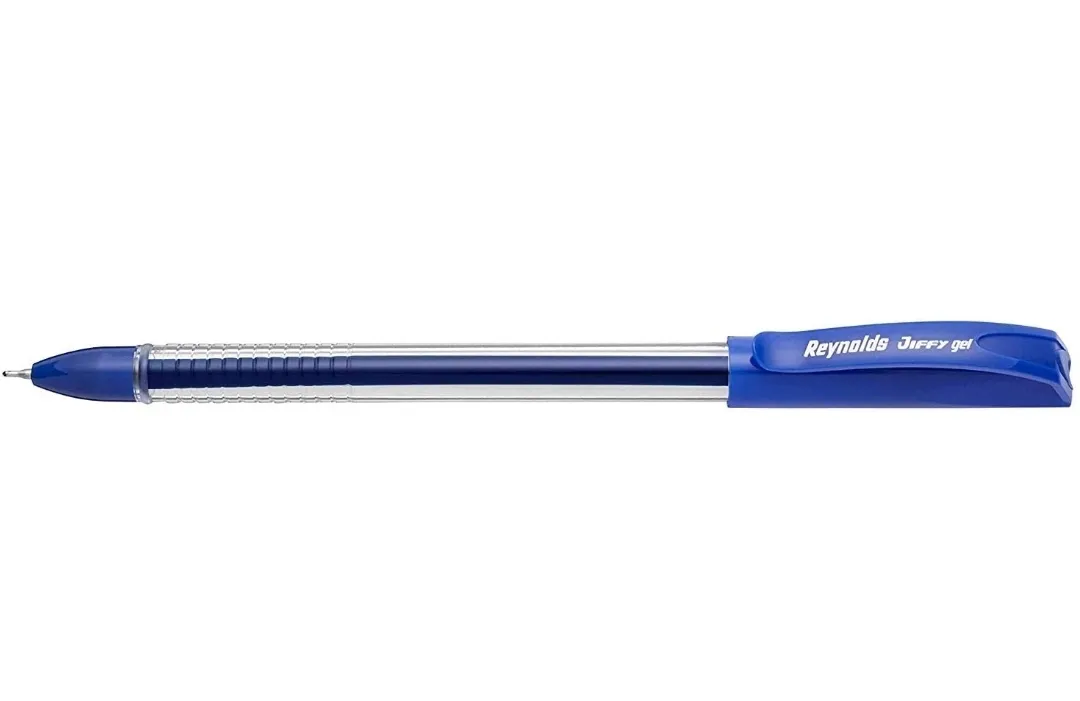 REYNOLDS JIFFY 0.5 MM NEEDLE POINT GEL PENS - PACK OF 5 (BLUE)