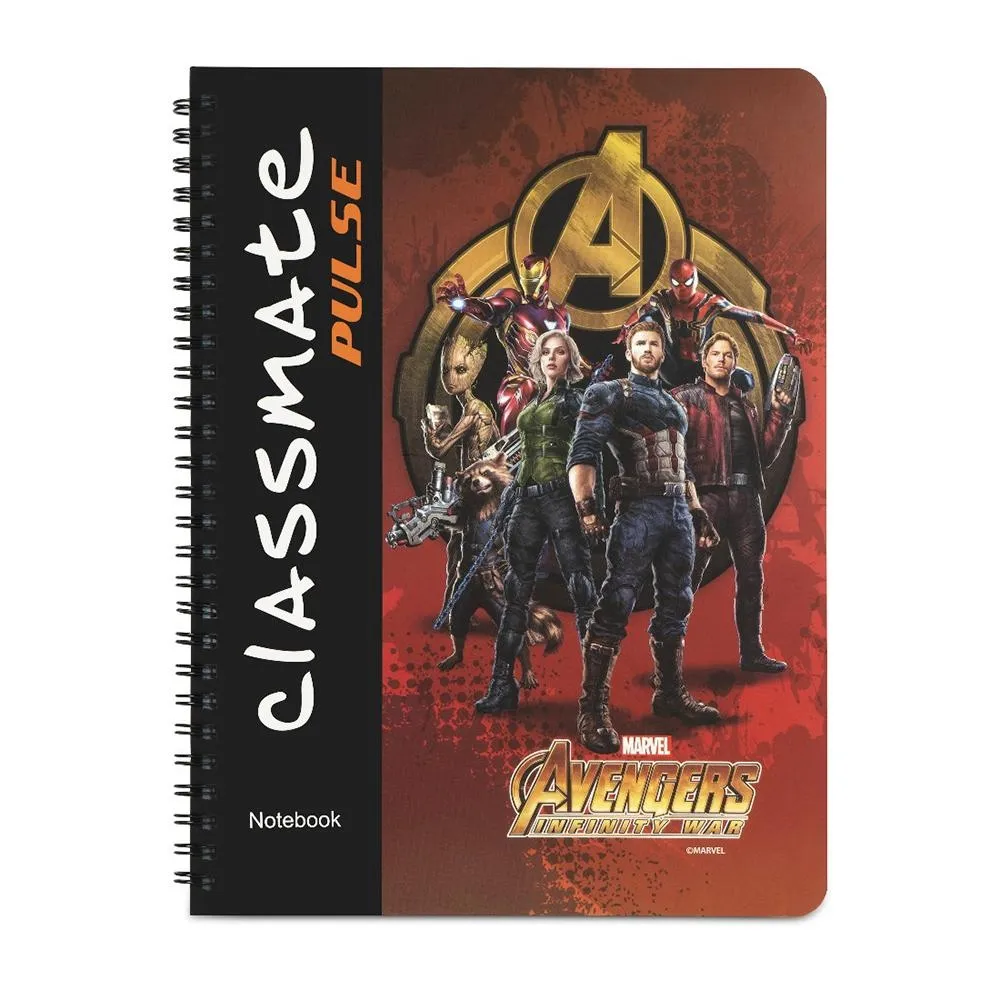 Classmate Pulse Spiral Notebook 26.7 X 20.3 CM Soft Cover Single Line 160 Pages Pack of 1