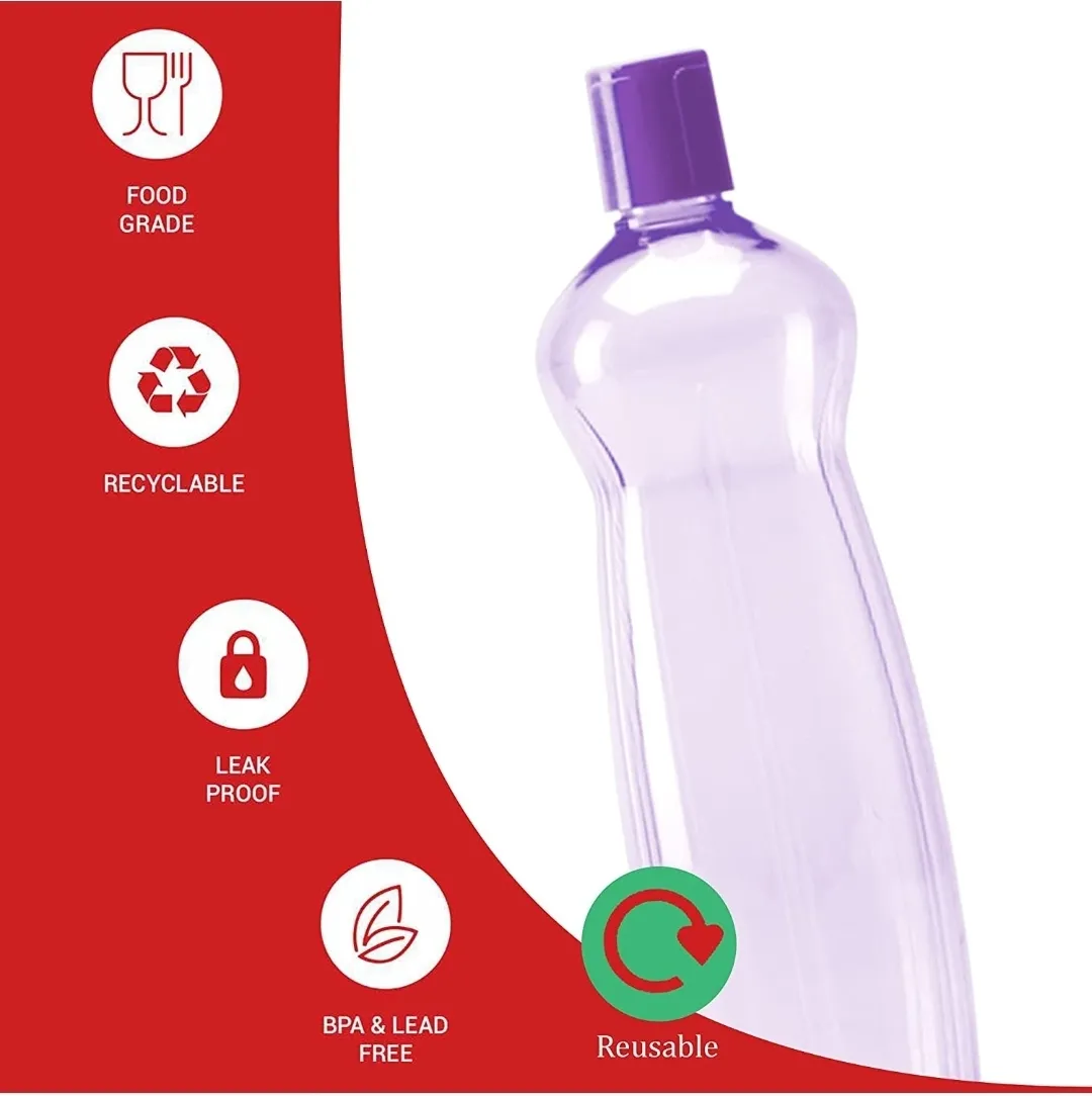 Milton Pacific 1000 Pet Water Bottles Set of 6, 1 Litre Each,